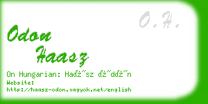 odon haasz business card
